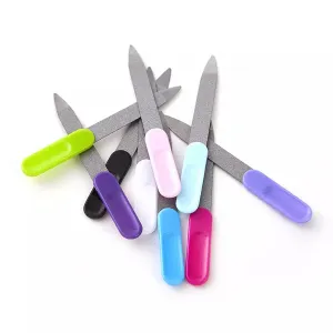 1457 Stainless Steel Professional Nail File Double Sides Great for Thick Nails ( 10 pcs )