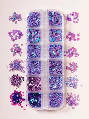 1box Star & Heart Shaped Sequin Nail Art Decoration