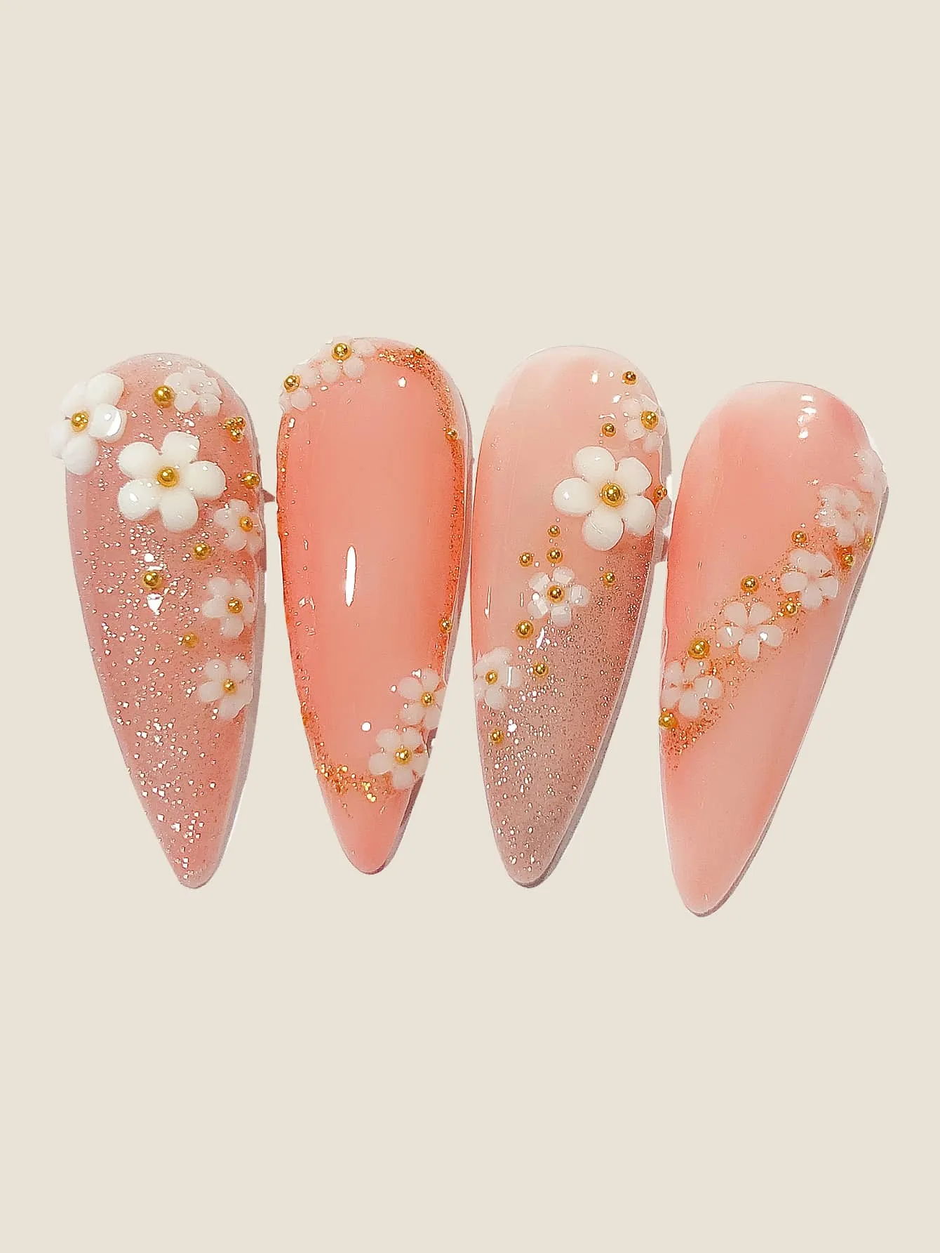 1pack Flower Shaped Nail Art Decoration