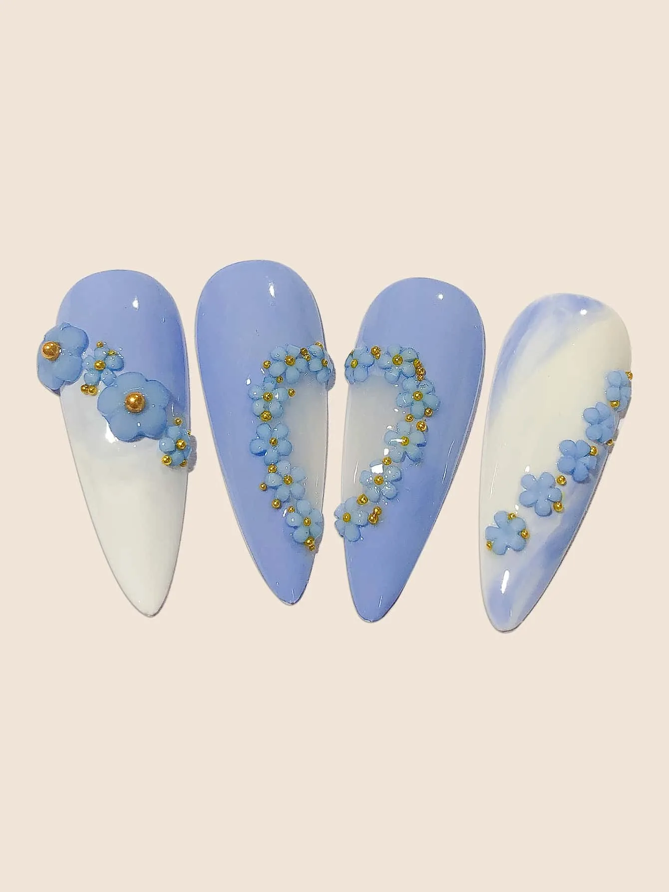 1pack Flower Shaped Nail Art Decoration