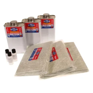 Baileys Fibreglass Premium Repair Kit 3Sq Metre for Large Fibreglass Repairs