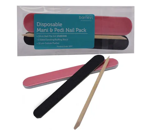 Barneys Disposable Mani or Pedi File and Buffer Pack