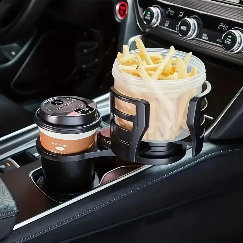 Car Adapter Adjustable Multifunctional Dual Cup Holder With Phone Holder Aromatherapy Organizer