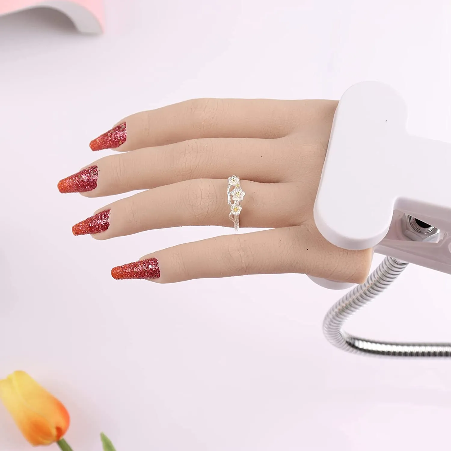 Clamp Stand For Silicone Nail Practice Hand