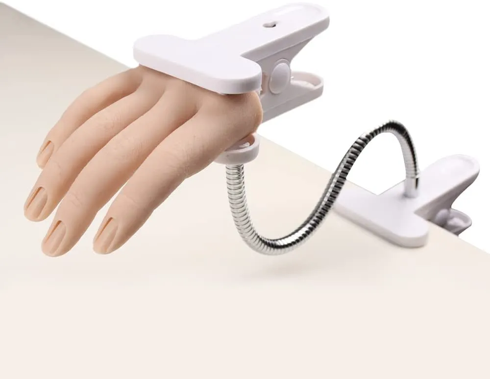 Clamp Stand For Silicone Nail Practice Hand