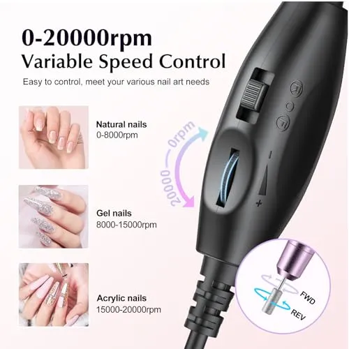 COSLUS Professional Electric Nail Drill-File