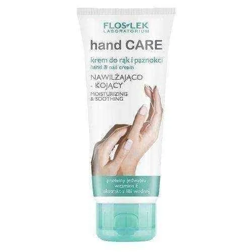 FLOSLEK moisturizing and soothing cream for hands and nails with silk proteins 100ml