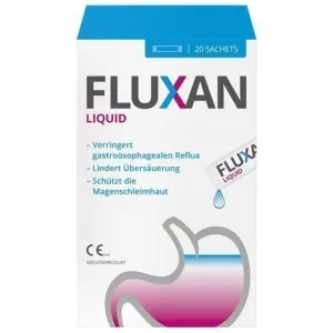 FLUXAN liquid sachet 20 pc burning sensation in stomach and nausea