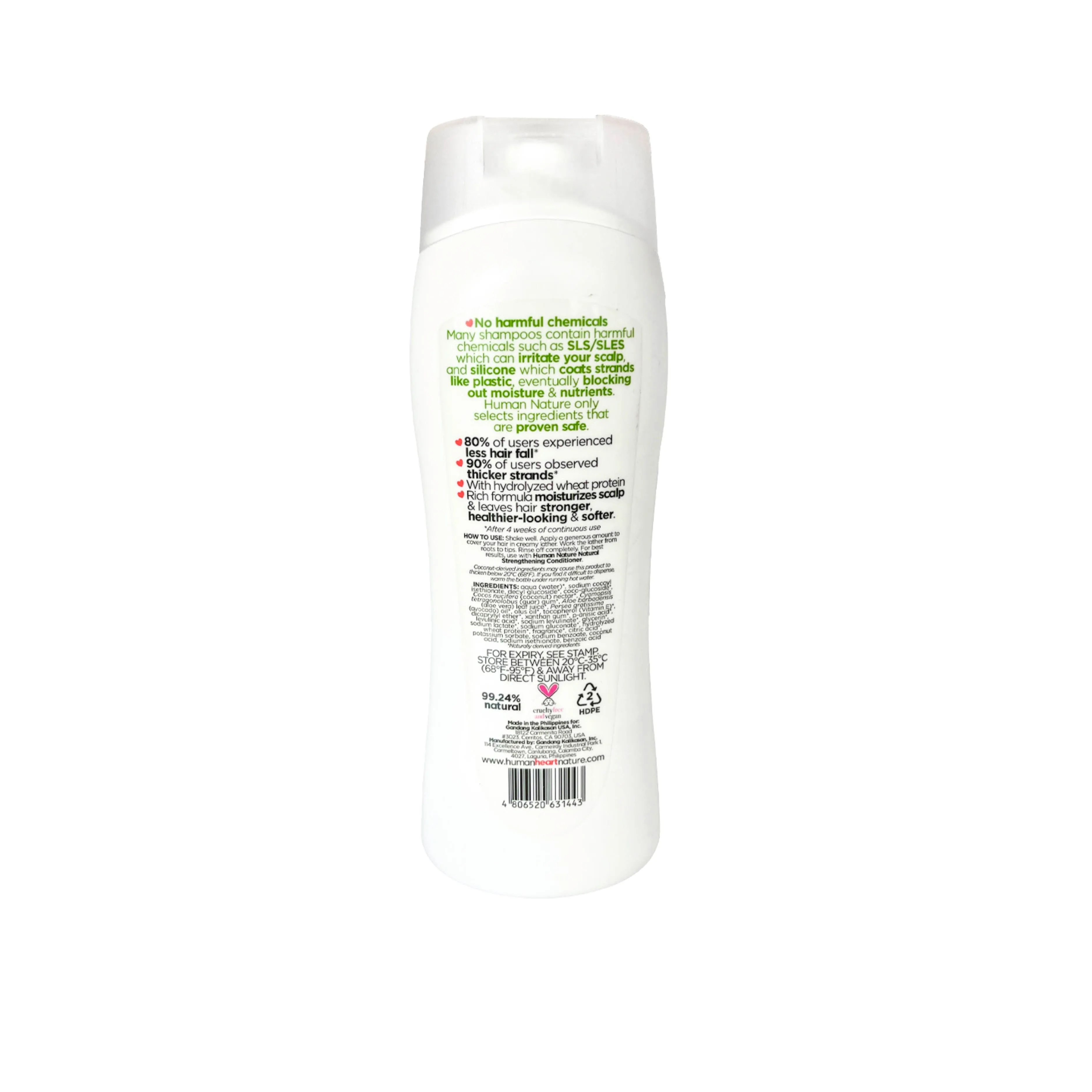 Human Nature Natural Strengthening Shampoo 400ml - Strengthening Aloe