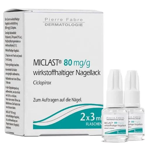 MICLAST medicated nail polish, ciclopirox