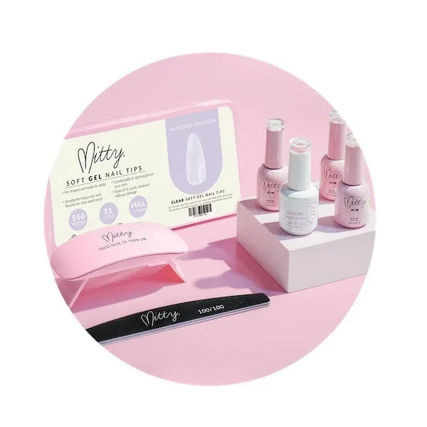 Mitty Gel-Me Nail Extension System. Almond Medium