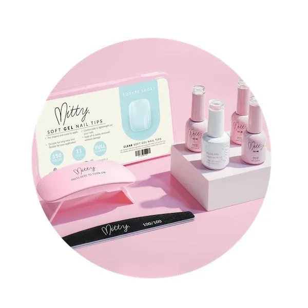 Mitty Gel-Me Nail Extension System. Square Short