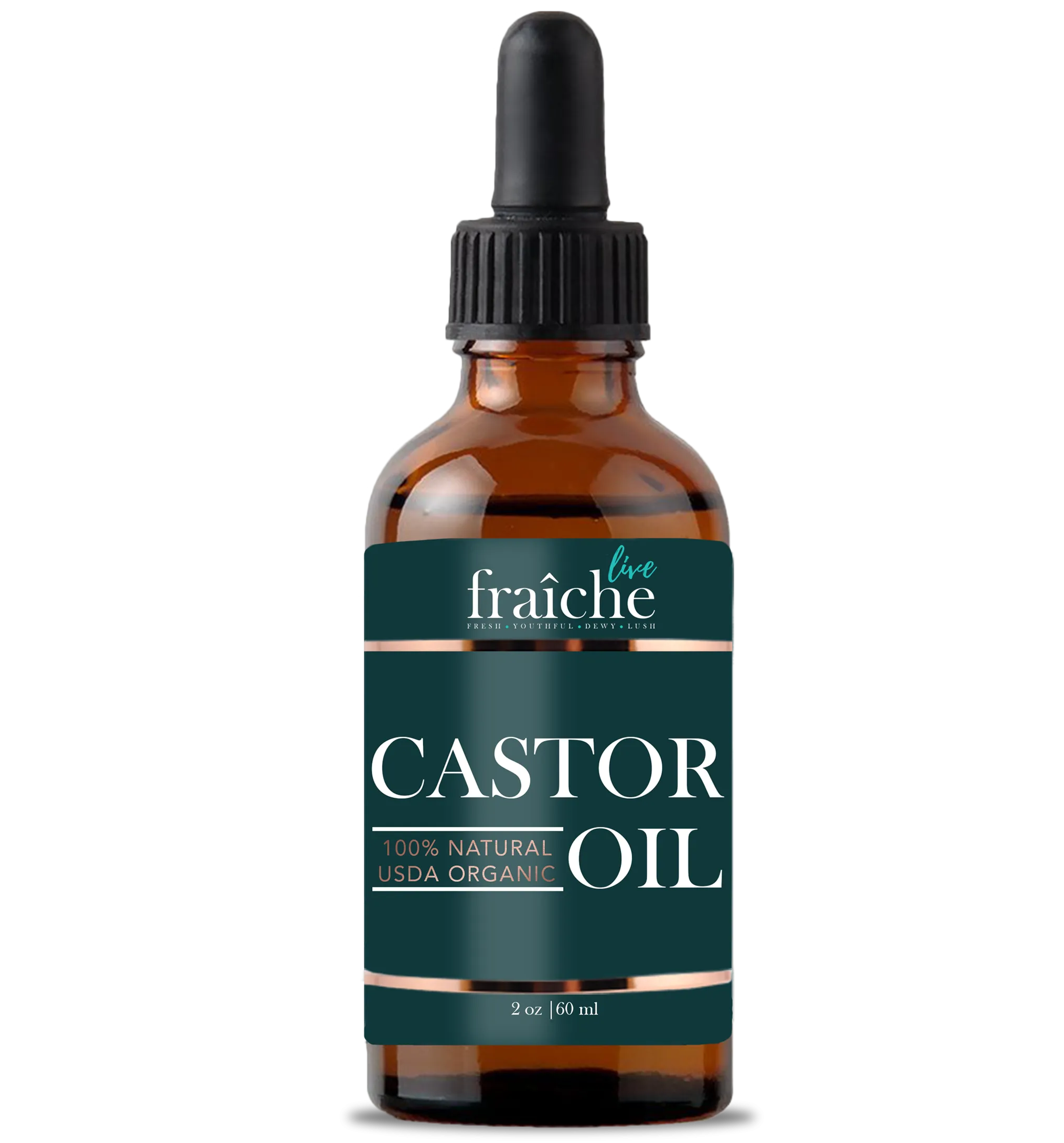 Organic Castor Oil for Hair Skin and Nails (2oz)