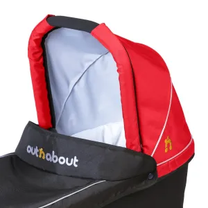 Out n About Nipper Double Carrycot - Hood Fabric (Carnival Red)