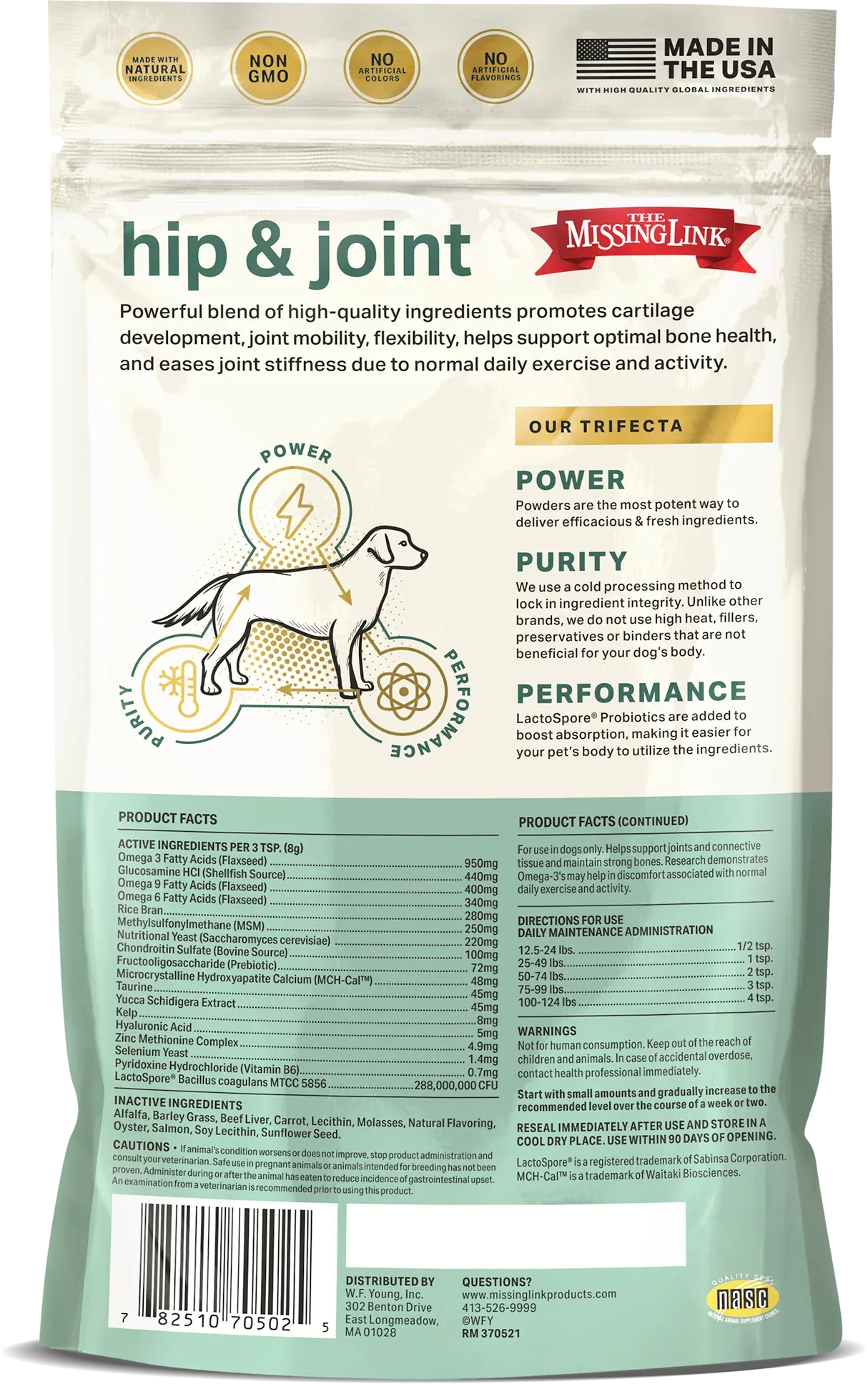 The Missing Link® Original Hips & Joints Powder Supplement for All Adult Dogs