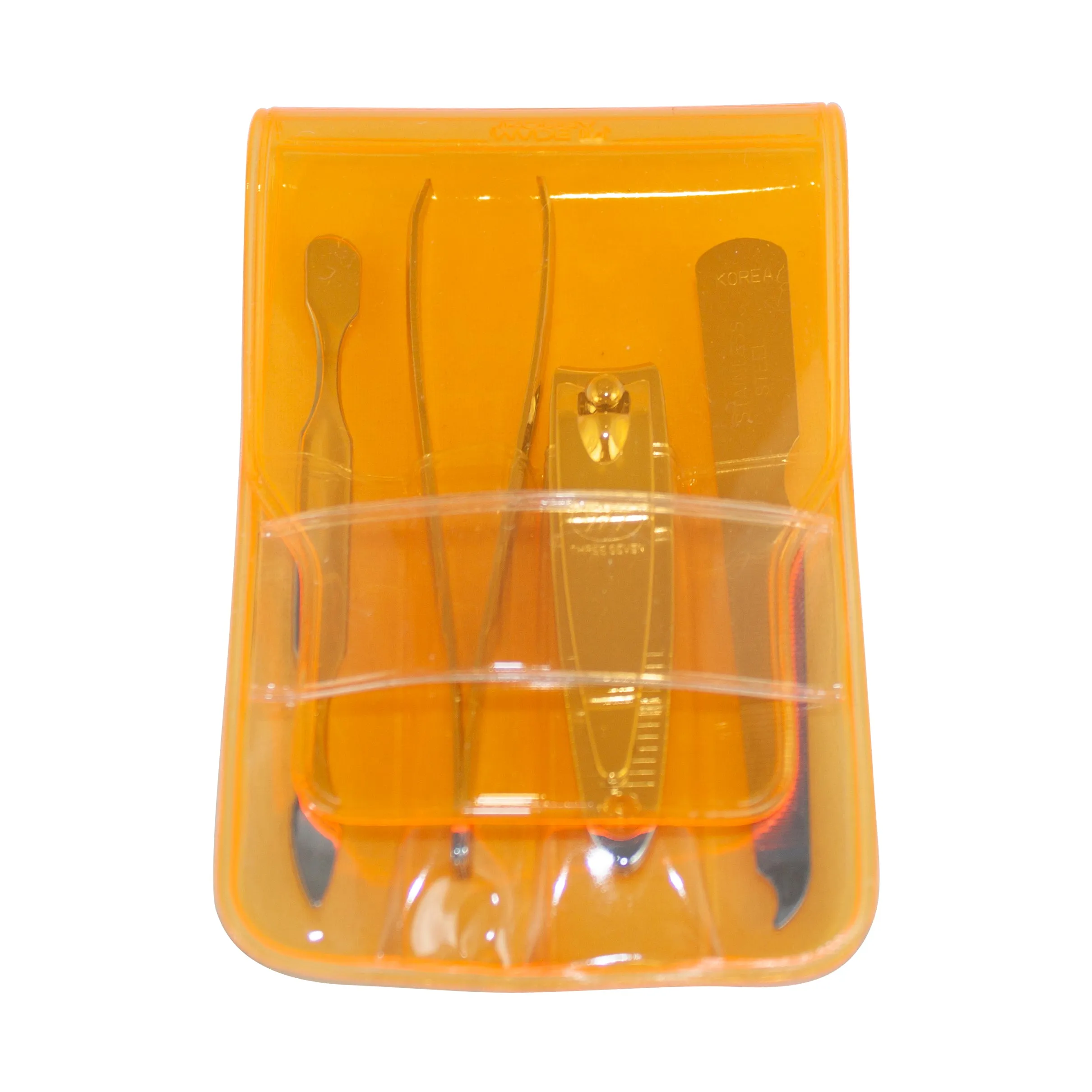 Three Seven, Nail Clipper Set 4pcs DS-84, MADE IN KOREA (Orange), Free shipping (Excluding HI, AK)