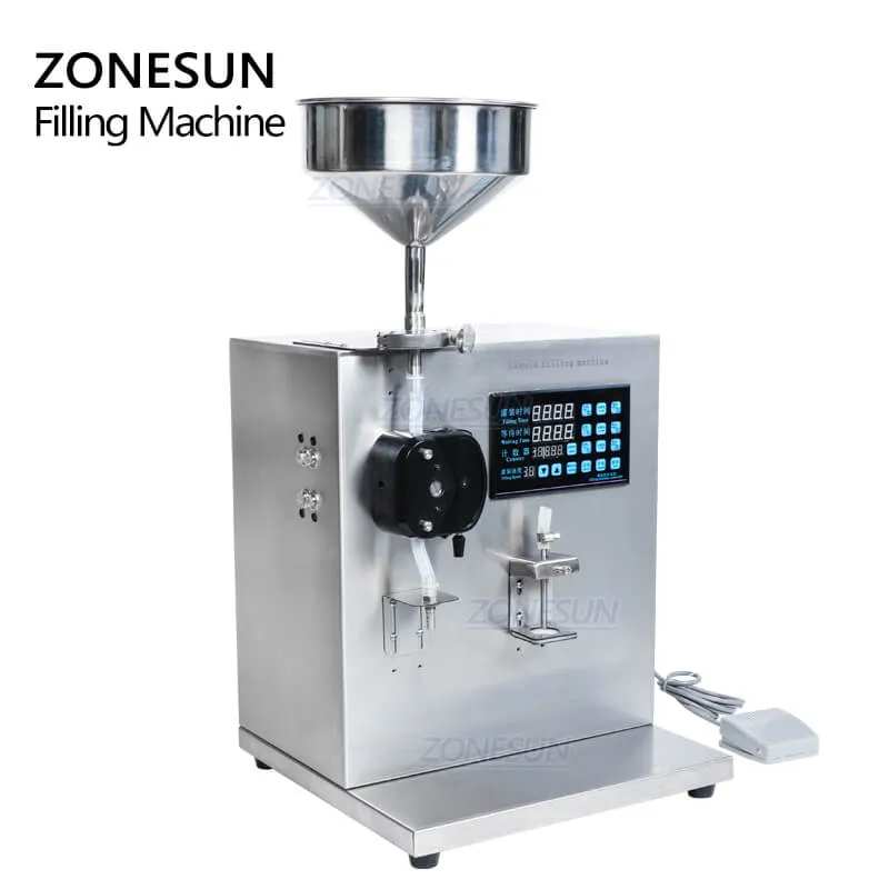 ZONESUN ZS-NP1 Semi Automatic Small Bottle Honey Liquid Filling Machine For Nail Polish Lip Gloss Essential Oil Cosmetics