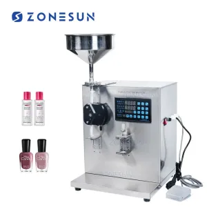 ZONESUN ZS-NP1 Semi Automatic Small Bottle Honey Liquid Filling Machine For Nail Polish Lip Gloss Essential Oil Cosmetics